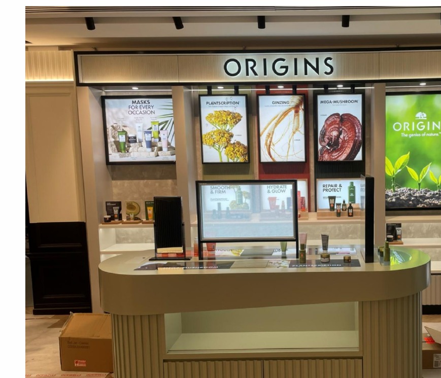 Origins retail installation